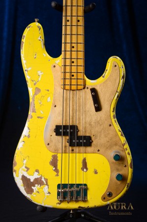 Handmade Basgitara Aura Precision Jazz Bass - Heavy Relic