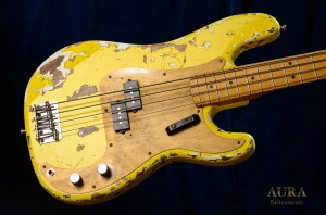 Handmade Basgitara Aura Precision Jazz Bass - Heavy Relic