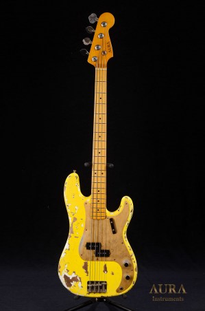 Handmade Basgitara Aura Precision Jazz Bass - Heavy Relic